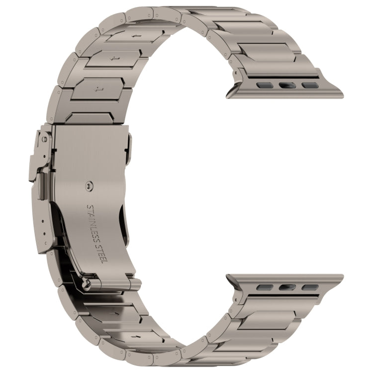 For Apple Watch Series 9 45mm I-Shaped Titanium Metal Watch Band(Titanium) - Watch Bands by PMC Jewellery | Online Shopping South Africa | PMC Jewellery