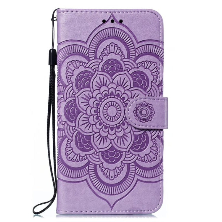 For Google Pixel 9 Sun Mandala Embossing Pattern Phone Leather Case(Purple) - Google Cases by PMC Jewellery | Online Shopping South Africa | PMC Jewellery | Buy Now Pay Later Mobicred