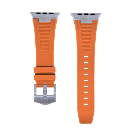 For Apple Watch SE 2022 44mm Loners Liquid Silicone Watch Band(Titanium Orange) - Watch Bands by PMC Jewellery | Online Shopping South Africa | PMC Jewellery