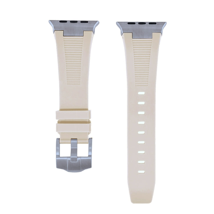 For Apple Watch Series 6 44mm Loners Liquid Silicone Watch Band(Titanium Starlight) - Watch Bands by PMC Jewellery | Online Shopping South Africa | PMC Jewellery