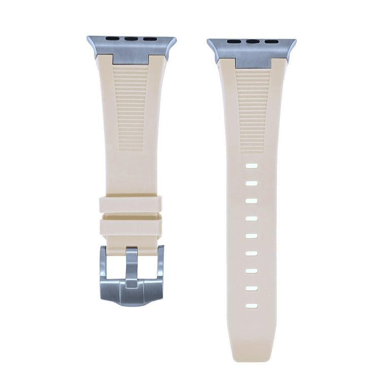 For Apple Watch Series 2 42mm Loners Liquid Silicone Watch Band(Silver Starlight) - Watch Bands by PMC Jewellery | Online Shopping South Africa | PMC Jewellery