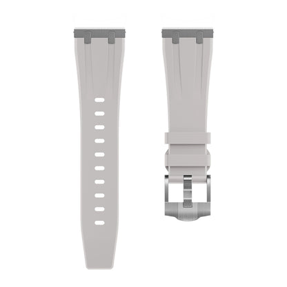 20mm Flat Head Silicone Watch Band(Silver Starlight) - 20mm Bands by PMC Jewellery | Online Shopping South Africa | PMC Jewellery