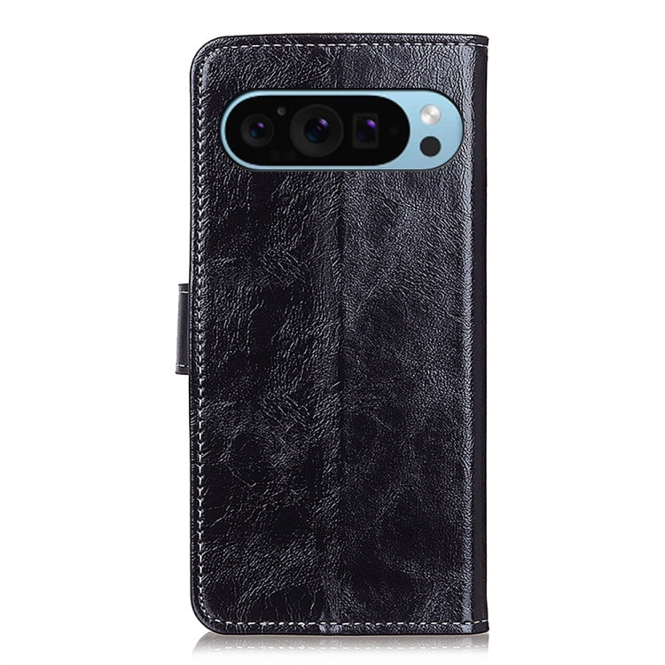 For Google Pixel 9 Retro Crazy Horse Texture Flip Leather Phone Case(Black) - Google Cases by PMC Jewellery | Online Shopping South Africa | PMC Jewellery | Buy Now Pay Later Mobicred