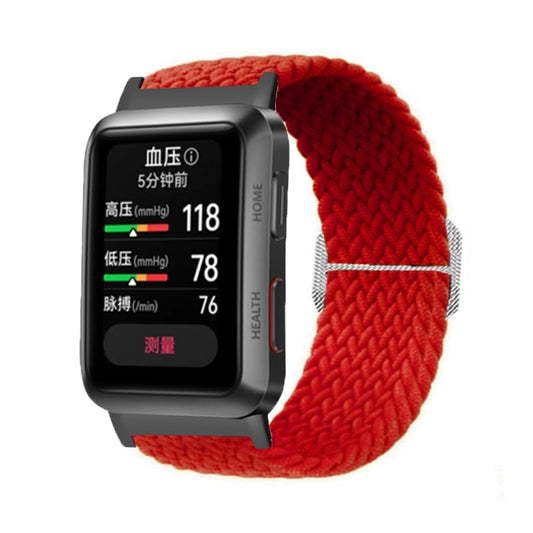 For Huawei Watch D Adjustable Woven Nylon Watch Band(Red) - Watch Bands by PMC Jewellery | Online Shopping South Africa | PMC Jewellery