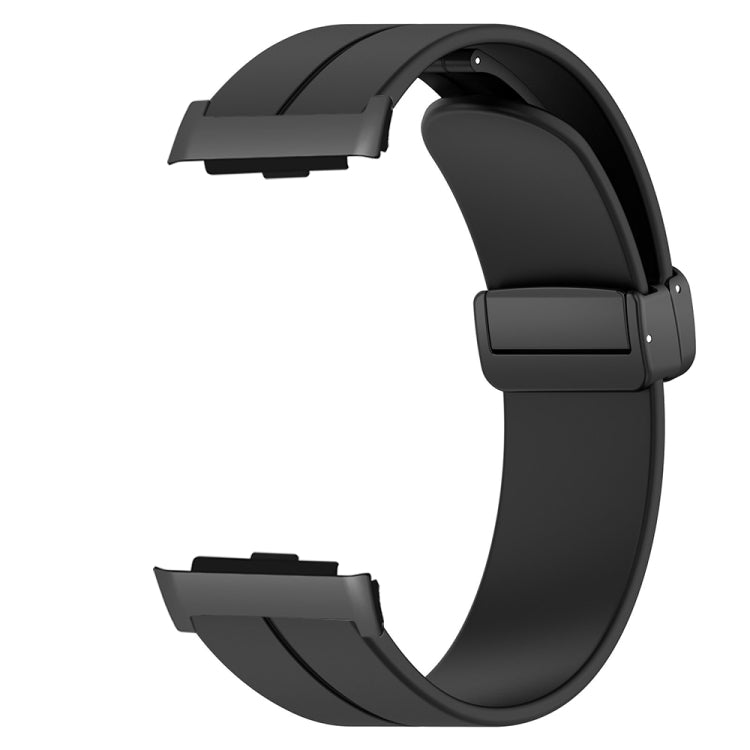 For Huawei Watch D Solid Color Folding Magnetic Buckle Silicone Watch Band(Black) - Watch Bands by PMC Jewellery | Online Shopping South Africa | PMC Jewellery