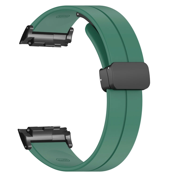 For Huawei Watch D Solid Color Folding Magnetic Buckle Silicone Watch Band(Army Green) - Watch Bands by PMC Jewellery | Online Shopping South Africa | PMC Jewellery