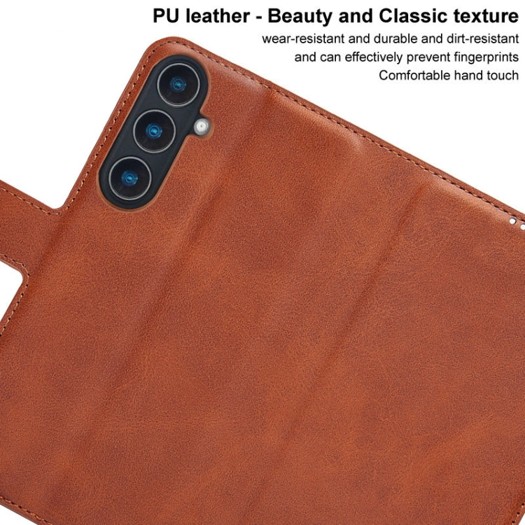 For Samsung Galaxy S24+ 5G IMAK Count Series Flip Leather Phone Case(Brown) - Galaxy S24+ 5G Cases by imak | Online Shopping South Africa | PMC Jewellery | Buy Now Pay Later Mobicred