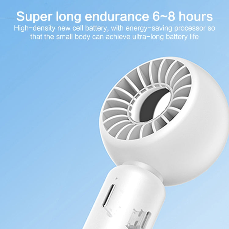 TGVIS Handheld & Invisible Stand Mini Electric Fan(White) - Electric Fans by TGVIS | Online Shopping South Africa | PMC Jewellery | Buy Now Pay Later Mobicred