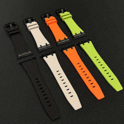 For Apple Watch Series 5 44mm Stone Grain Liquid Silicone Watch Band(Titanium Starlight) - Watch Bands by PMC Jewellery | Online Shopping South Africa | PMC Jewellery