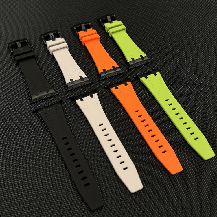 For Apple Watch Series 6 44mm Stone Grain Liquid Silicone Watch Band(Titanium Orange) - Watch Bands by PMC Jewellery | Online Shopping South Africa | PMC Jewellery