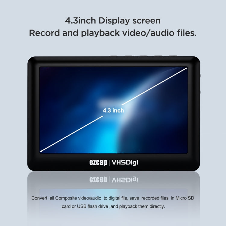 Ezcap 180 VHSDigi 4.3 inch Screen Video Capture Recording Box(Black) - Video Capture Solutions by Ezcap | Online Shopping South Africa | PMC Jewellery