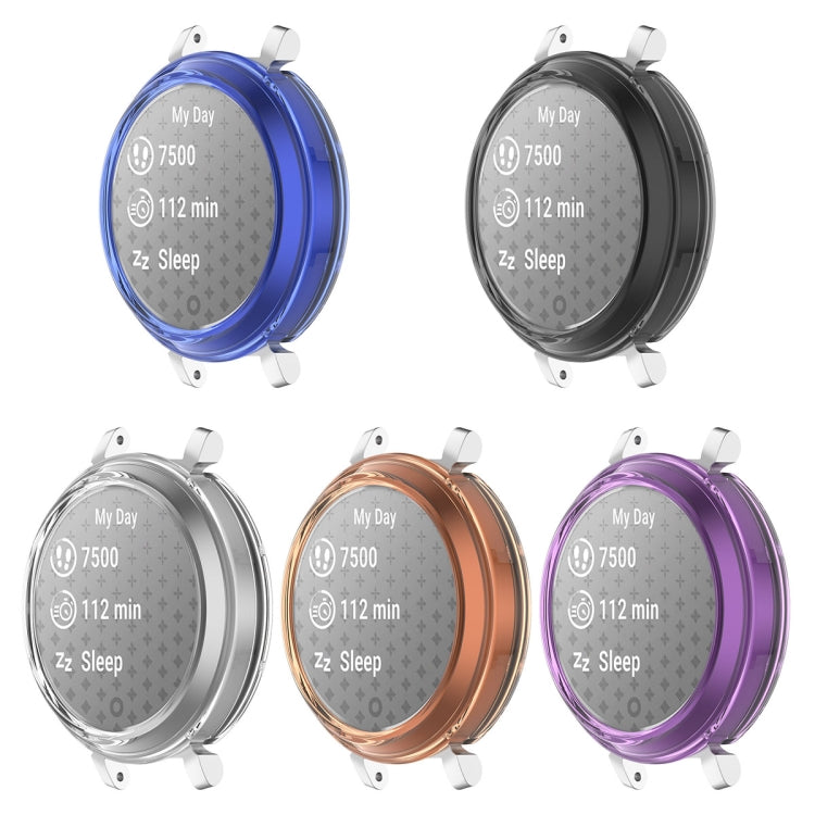 For Garmin Lily 2 Half Pack Hollow TPU Watch Protective Case(Transparent Purple) - Watch Cases by PMC Jewellery | Online Shopping South Africa | PMC Jewellery