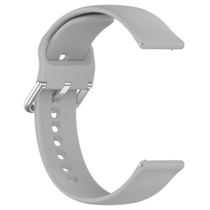 For Xiaomi Watch 2 Solid Color Metal Silver Buckle Silicone Watch Band, Size: S(Grey) - Watch Bands by PMC Jewellery | Online Shopping South Africa | PMC Jewellery