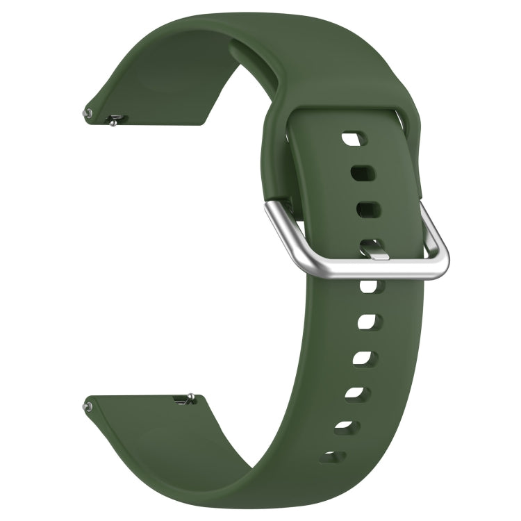 For CMF Watch Pro D395 22mm Solid Color Silver Buckle Silicone Watch Band, Size:L(Army Green) - Watch Bands by PMC Jewellery | Online Shopping South Africa | PMC Jewellery