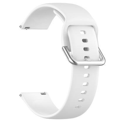 For CMF Watch Pro D395 22mm Solid Color Silver Buckle Silicone Watch Band, Size:S(White) - Watch Bands by PMC Jewellery | Online Shopping South Africa | PMC Jewellery