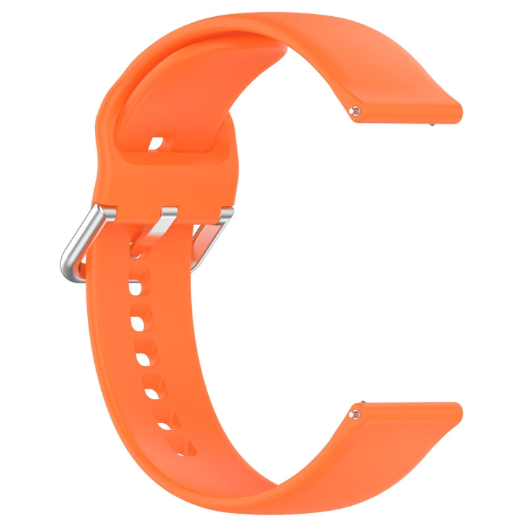 For CMF Watch Pro D395 22mm Solid Color Silver Buckle Silicone Watch Band, Size:S(Orange) - Watch Bands by PMC Jewellery | Online Shopping South Africa | PMC Jewellery