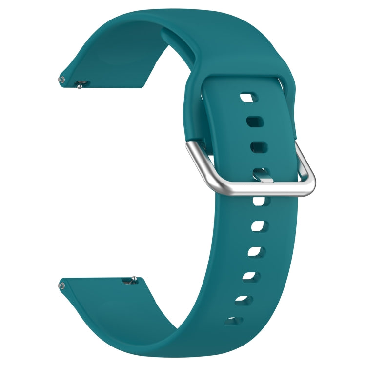 For CMF Watch Pro D395 22mm Solid Color Silver Buckle Silicone Watch Band, Size:S(Green) - Watch Bands by PMC Jewellery | Online Shopping South Africa | PMC Jewellery