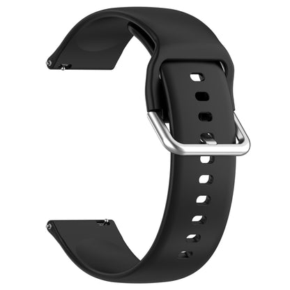 For CMF Watch Pro D395 22mm Solid Color Silver Buckle Silicone Watch Band, Size:S(Black) - Watch Bands by PMC Jewellery | Online Shopping South Africa | PMC Jewellery