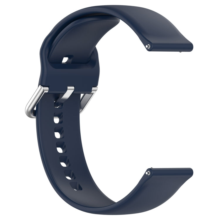For CMF Watch Pro D395 22mm Solid Color Silver Buckle Silicone Watch Band, Size:S(Midnight Blue) - Watch Bands by PMC Jewellery | Online Shopping South Africa | PMC Jewellery