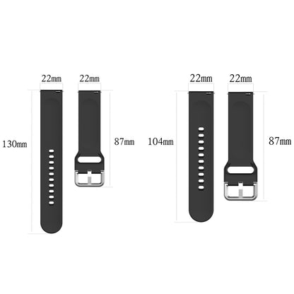 For CMF Watch Pro D395 22mm Solid Color Silver Buckle Silicone Watch Band, Size:S(Black) - Watch Bands by PMC Jewellery | Online Shopping South Africa | PMC Jewellery