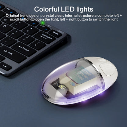 ZGA Colorful Transparent Dual Mode Wireless 2.4G + Bluetooth 5.0 Mouse(Grey) - Wireless Mice by ZGA | Online Shopping South Africa | PMC Jewellery | Buy Now Pay Later Mobicred