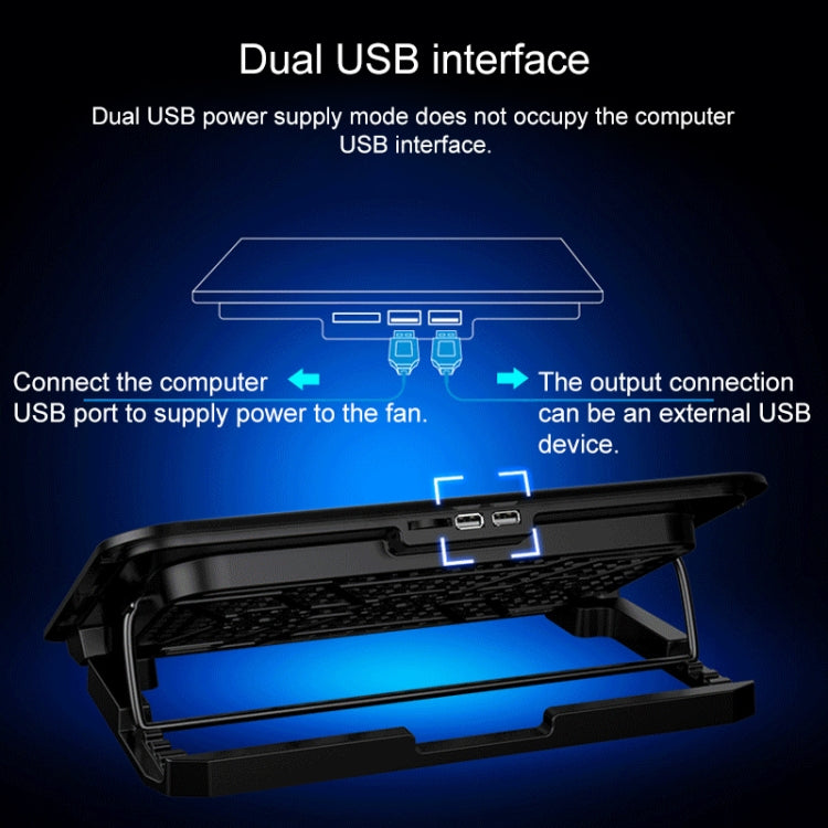 ICE COOREL Notebook Computer Base Speed Control Silent Six-fan Cooling Holder Cooling Rack, Style: Premium Edition(Charm Powder) - Laptop Stand by PMC Jewellery | Online Shopping South Africa | PMC Jewellery | Buy Now Pay Later Mobicred