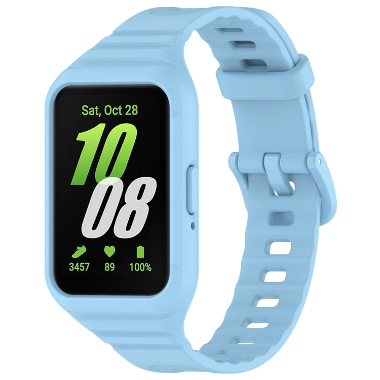 For Samsung Galaxy Fit 3 Solid Color Integrated TPU Watch Band(Light Blue) - Watch Bands by PMC Jewellery | Online Shopping South Africa | PMC Jewellery