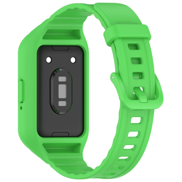 For Samsung Galaxy Fit 3 Solid Color Integrated TPU Watch Band(Fluorescent Green) - Watch Bands by PMC Jewellery | Online Shopping South Africa | PMC Jewellery