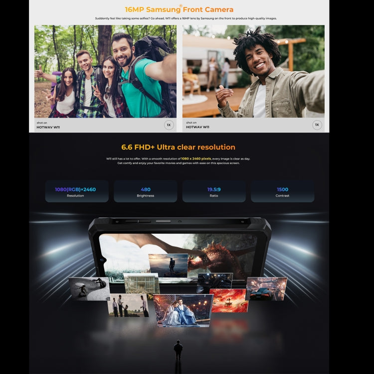 [HK Warehouse] HOTWAV W11 Rugged Phone, 6GB+256GB, Night Vision, 20800mAh, 6.6 inch Android 13 MT8788 Octa Core, Network: 4G, OTG(Cosmic Black) - Other by HOTWAV | Online Shopping South Africa | PMC Jewellery