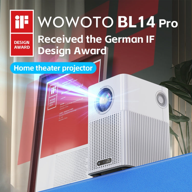 WOWOTO BL14Pro 4.41 inch LCD Display 1080P HD Smart Projector(EU Plug) - LED Projector by WOWOTO | Online Shopping South Africa | PMC Jewellery | Buy Now Pay Later Mobicred