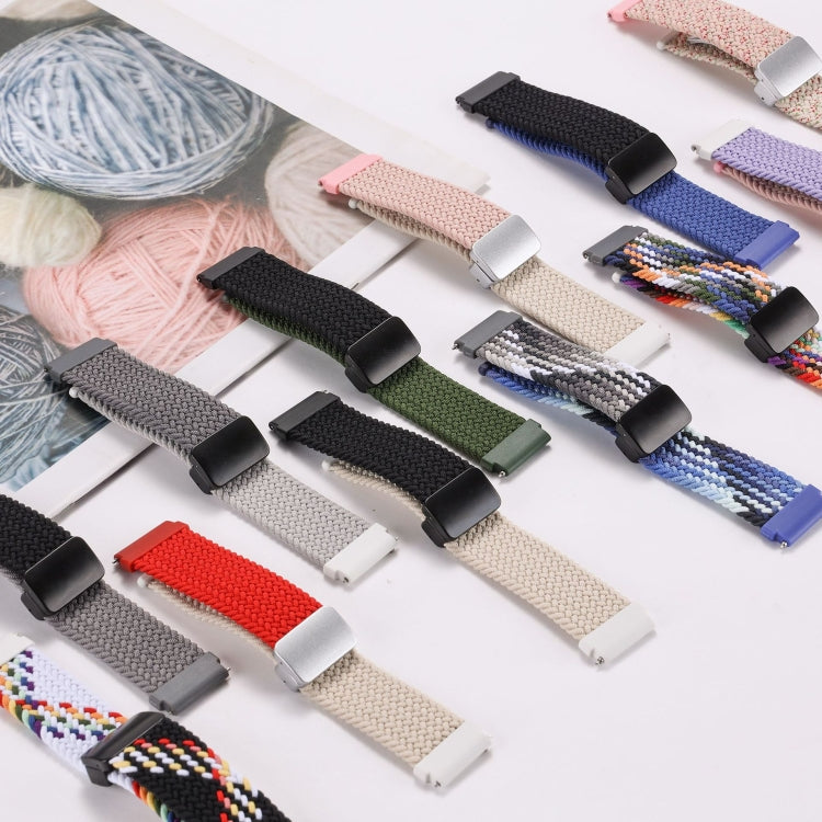 22mm Two-color Magnetic Braided Nylon Watch Band(Colorful Denim) - 22mm Bands by PMC Jewellery | Online Shopping South Africa | PMC Jewellery