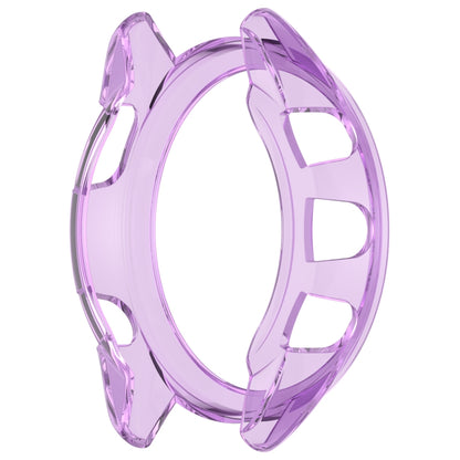 For Garmin Forerunner 165 / 165 Music Half Pack Hollow TPU Watch Protective Case(Transparent Purple) - Watch Cases by PMC Jewellery | Online Shopping South Africa | PMC Jewellery