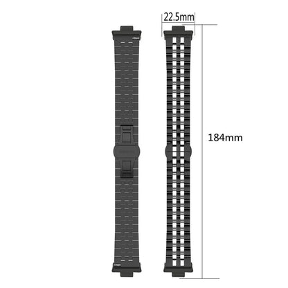 For  Xiaomi Redmi Watch 4 Five-bead Butterfly Buckle Metal Watch Band(Silver Rose Gold A) - Watch Bands by PMC Jewellery | Online Shopping South Africa | PMC Jewellery