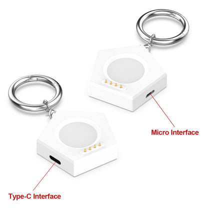 For OPPO Watch X / OnePlus Watch 2 Portable Smart Watch Charger(White) - Charger by PMC Jewellery | Online Shopping South Africa | PMC Jewellery