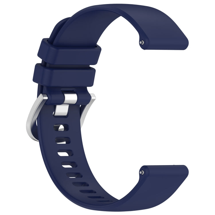 For Xiaomi Watch 2 Liquid Glossy Silver Buckle Silicone Watch Band(Dark Blue) - Watch Bands by PMC Jewellery | Online Shopping South Africa | PMC Jewellery