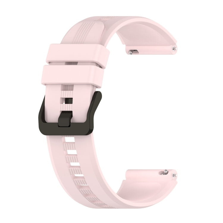 For Honor Watch GS 4 Striped Stainless Steel Buckle Silicone Watch Band(Light Pink) - Watch Bands by PMC Jewellery | Online Shopping South Africa | PMC Jewellery