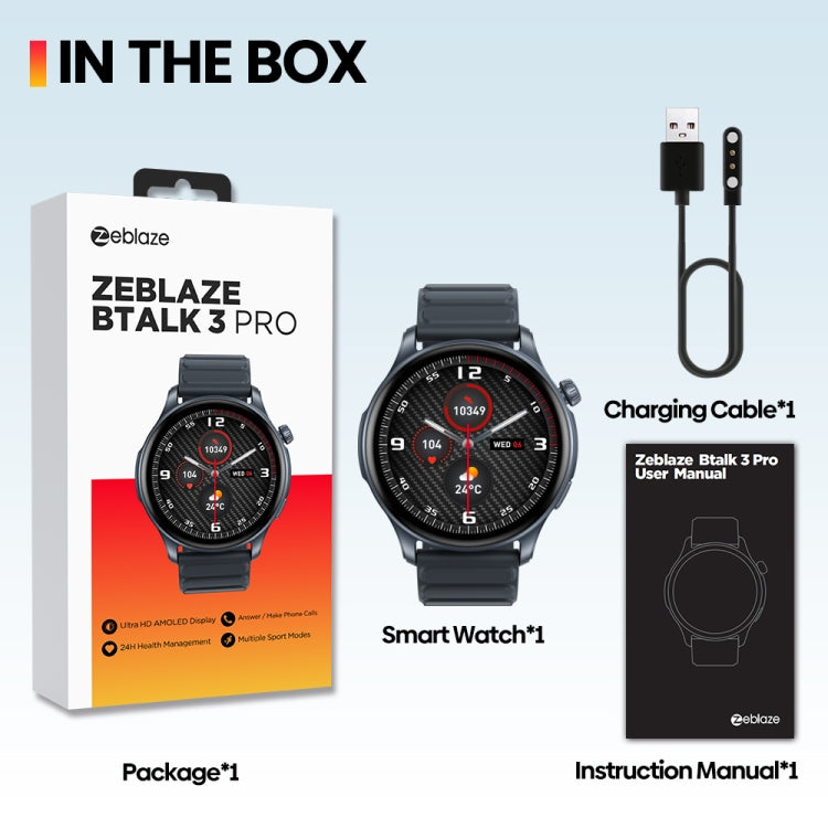 Zeblaze Btalk 3 Pro 1.43 inch BT5.2 Fitness Wellness Smart Watch, Support Bluetooth Call / Sleep / Blood Oxygen / Heart Rate / Blood Pressure Health Monitor(Gold) - Smart Watches by Zeblaze | Online Shopping South Africa | PMC Jewellery | Buy Now Pay Later Mobicred