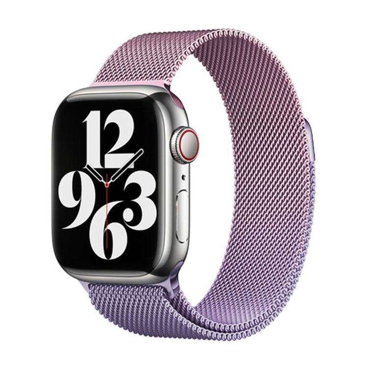 For Apple Watch SE 2023 44mm Milan Gradient Loop Magnetic Buckle Watch Band(Pink Lavender) - Watch Bands by PMC Jewellery | Online Shopping South Africa | PMC Jewellery