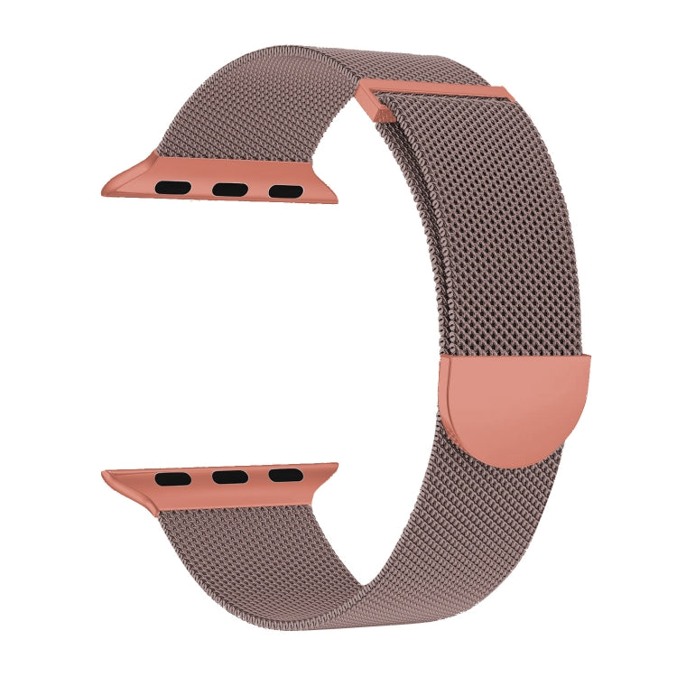 For Apple Watch Ultra 2 49mm Two Color Milanese Loop Magnetic Watch Band(Pink Orange) - Watch Bands by PMC Jewellery | Online Shopping South Africa | PMC Jewellery