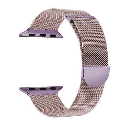 For Apple Watch Ultra 49mm Two Color Milanese Loop Magnetic Watch Band(Pink Purple) - Watch Bands by PMC Jewellery | Online Shopping South Africa | PMC Jewellery