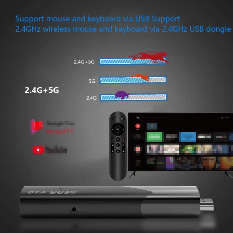 M98-Y10 Allwinner H618 Quad-Core ARM Cortex A53 6K HD Android TV Stick, RAM:2GB+16GB(EU Plug) - Android TV Sticks by PMC Jewellery | Online Shopping South Africa | PMC Jewellery | Buy Now Pay Later Mobicred