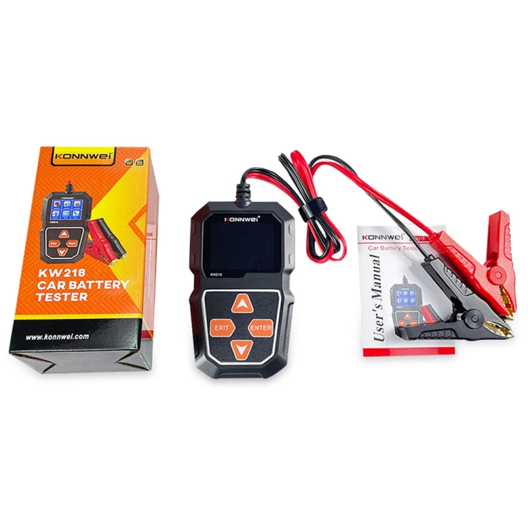 KONNWEI KW218 2.4 inch Color Screen Car Battery Tester(Black) - Code Readers & Scan Tools by KONNWEI | Online Shopping South Africa | PMC Jewellery