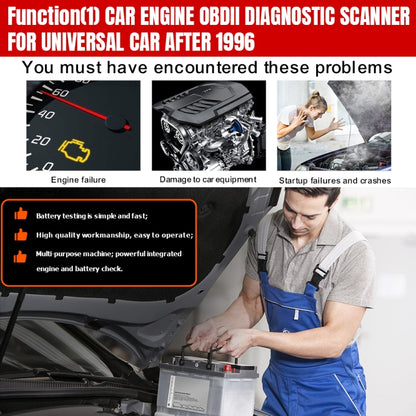 KONNWEI KW851 2 in 1 Car OBDll Scanner Diagnostic Tool Oil Service Light Reset(Black) - Code Readers & Scan Tools by KONNWEI | Online Shopping South Africa | PMC Jewellery | Buy Now Pay Later Mobicred