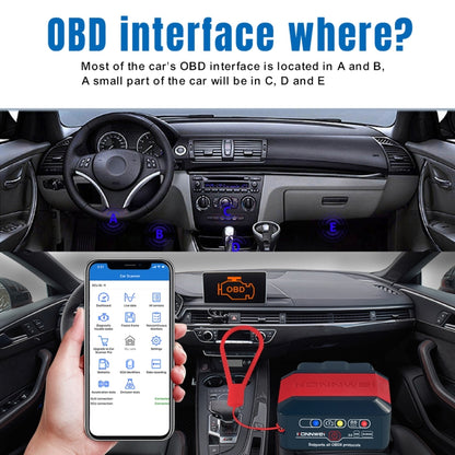 KONNWEI KW905 Bluetooth 5.0 Car OBD2 Scanner Support Android & iOS(Black Orange) - Code Readers & Scan Tools by KONNWEI | Online Shopping South Africa | PMC Jewellery | Buy Now Pay Later Mobicred