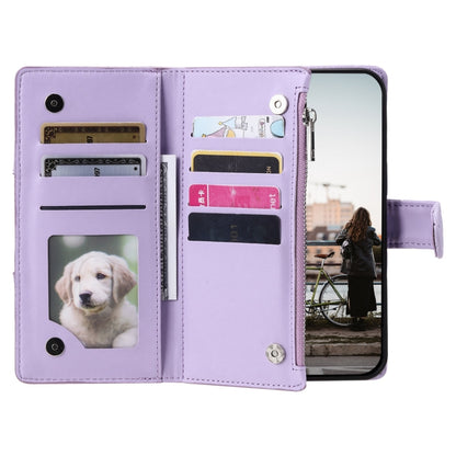 For Google Pixel 7 5G Glitter Lattice Zipper Wallet Leather Phone Case(Purple) - Google Cases by PMC Jewellery | Online Shopping South Africa | PMC Jewellery | Buy Now Pay Later Mobicred