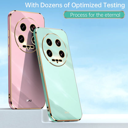 For Xiaomi 14 Ultra 5G XINLI Straight Edge 6D Electroplate TPU Phone Case(Mint Green) - 14 Ultra Cases by XINLI | Online Shopping South Africa | PMC Jewellery | Buy Now Pay Later Mobicred