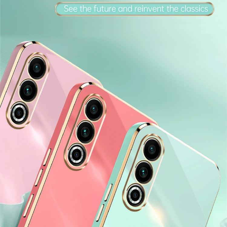 For Meizu 20 5G XINLI Straight Edge 6D Electroplate TPU Phone Case(Pink) - Meizu by XINLI | Online Shopping South Africa | PMC Jewellery | Buy Now Pay Later Mobicred