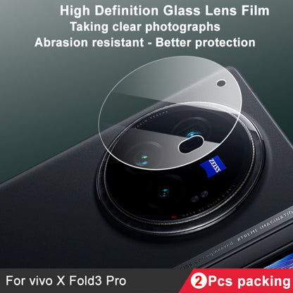 For vivo X Fold3 Pro 2pcs/Set imak HD Glass Rear Camera Lens Film - For Vivo by imak | Online Shopping South Africa | PMC Jewellery | Buy Now Pay Later Mobicred
