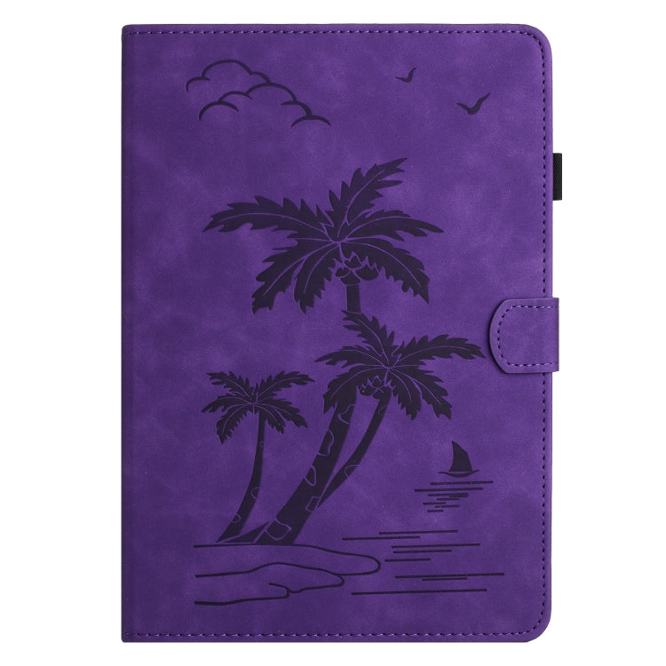 For iPad Pro 11 2024 Coconut Tree Embossed Smart Leather Tablet Case(Purple) - iPad Pro 11 2024 Cases by PMC Jewellery | Online Shopping South Africa | PMC Jewellery | Buy Now Pay Later Mobicred