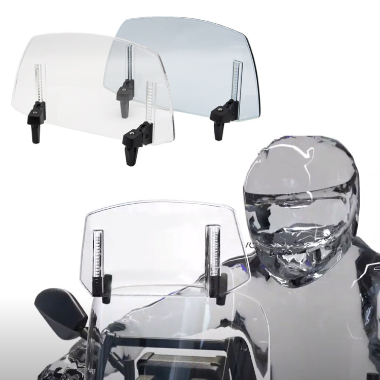 For Kawasaki / Honda / BMW / Yamaha Motorcycle Adjustable Windshield(Transparent Grey) - Others by PMC Jewellery | Online Shopping South Africa | PMC Jewellery | Buy Now Pay Later Mobicred
